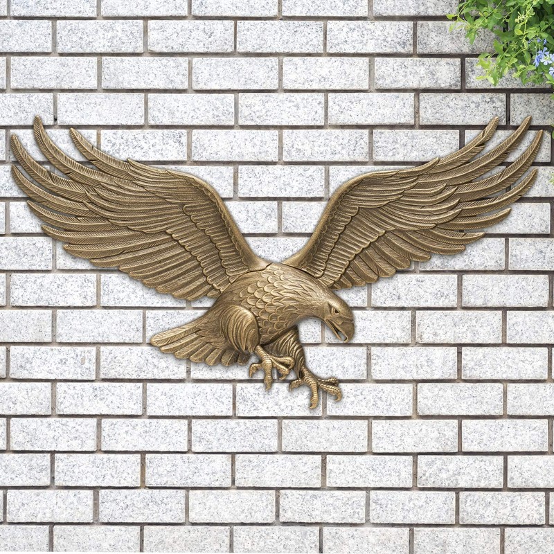 Whitehall Products Antique Brass Wall Eagle 00755, 36 inches wide
