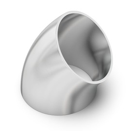 TAISHER 2PCS 304 Stainless Steel 4" 45 Degree Mandrel Bend Elbow - Thickness 16GA/.065”Wall, for Auto Modified Exhaust Elbow, Stair Handrail, Exhaust System.