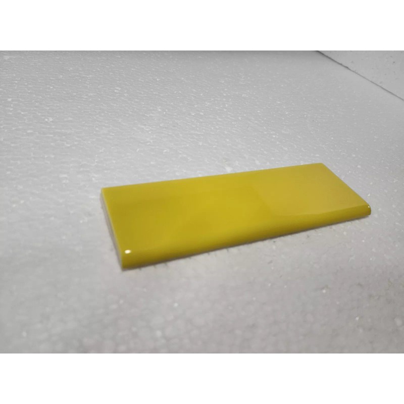 Daltile Sunflower Yellow Ceramic Tile Bullnose Backsplash Curved Edge Subway