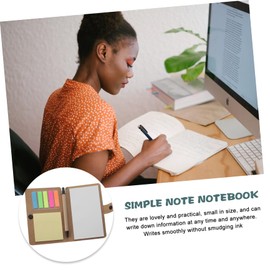 FUNOMOCYA Pack Brown Kraft Paper Notebooks Multi-Function Portable Notepad Planner Memo Pad for Office Home School