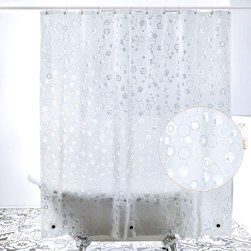WELTRXE Shower Curtain Liner with Magnets, Shower Curtains Waterproof for