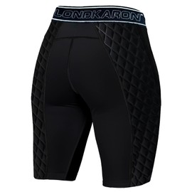 Londkaron Youth Girls Padded Softball Sliding Shorts, Elite Compression Slider Shorts (Black, Medium)