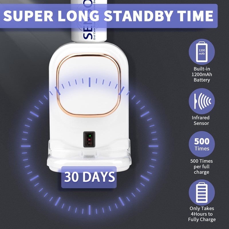 Automatic Toothpaste Dispenser,Wall Mounted Electric Toothpaste Dispenser for Kids and