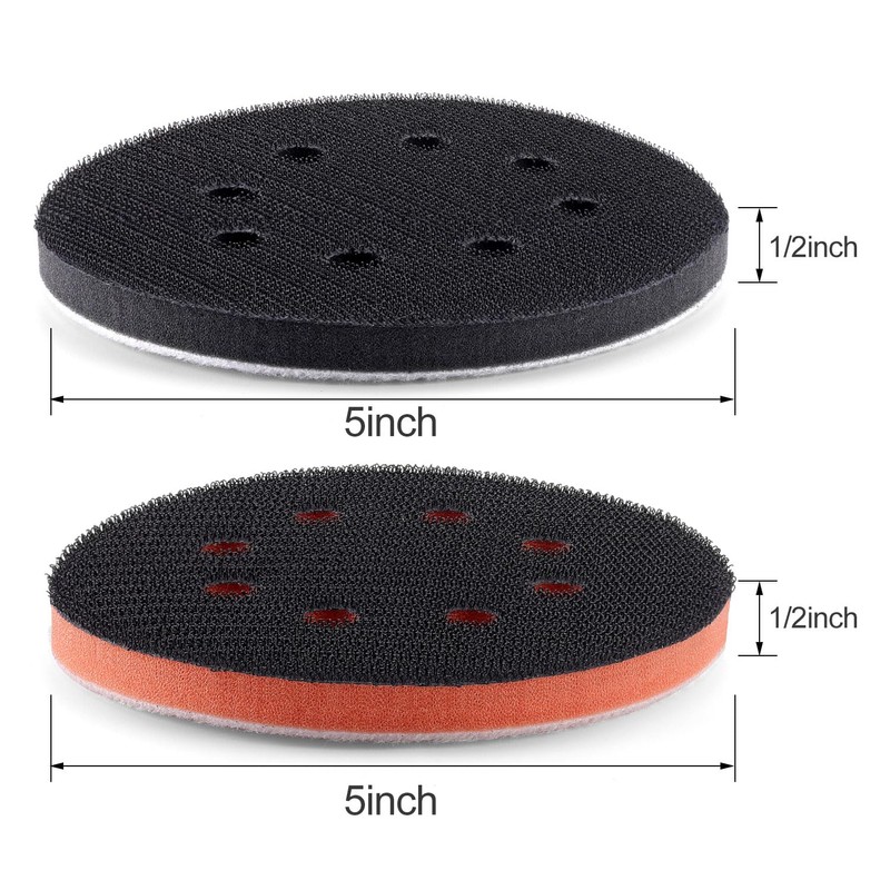 POLIWELL 5 inch Orbital Sander Soft Foam Backing Pad, Soft