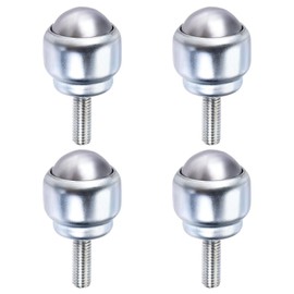 sourcing map Ball Transfer Bearing Unit 24mm 66Lbs Carbon Steel Bolt-fixing Type for Transmission Pack of 4