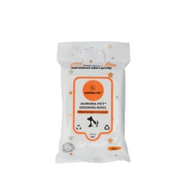 Aurora Pet Wipes, 100% Natural Plant-Based Hypoallergenic Pet Grooming Wipes (Travel Pack, 120 Count)