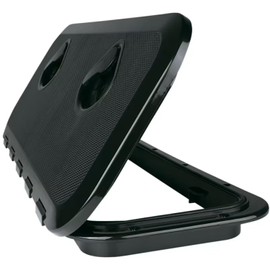 SEAFLO Marine Boat Deck Rectangular Access Hatch - 9.57" x 23.9" (243mm x 607mm) 180° Opening Lid, Non-Skid, Corrosion and UV Resistant, 4-Year Warranty! (Black, Standard)