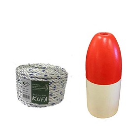 KUFA Sports 5/16" x100' Non-Lead Sinking Line and 11" Bullet Float for Crab Pot (FWM-100)