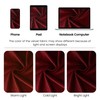 KNEOQIT Luxury Burgundy Red Velvet Curtain Valance, Soft Touch Rod