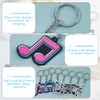 SUPERFINDINGS 32Pcs 8 Styles Music Keychains Musical Note Key Chain
