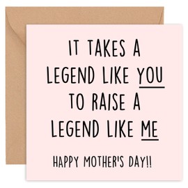 Mothers Day Card - Cards for Mum - Mothers Day Card - From Daughter Son Both of Us Kids Wife Husband - Cute Sentimental Step Mum Mom Mam - 14cm