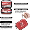 Vriexsd Mini First Aid Kit 150Pcs Waterproof Hard Shell Medical