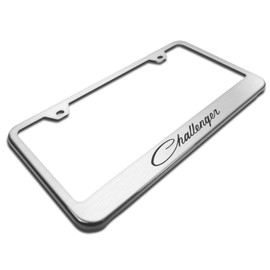 Au-Tomotive Gold, INC. Dodge Challenger Classic Brushed Stainless Steel License Plate Frame
