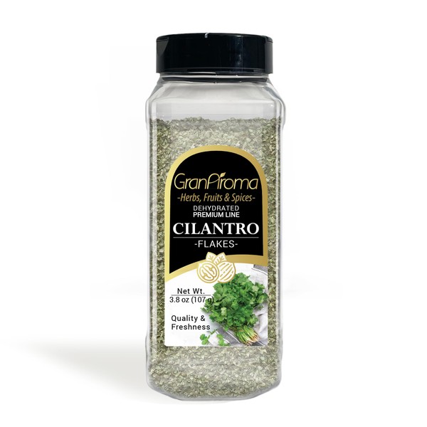 GranAroma Cilantro Flakes, Aromatic Spice, Salsas & Tacos (3.8 Ounce)