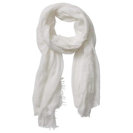 Belsen Women Summer Cotton Scarves Lady Light Soft Fashion Solid Scarf Shawl Wrap (White)