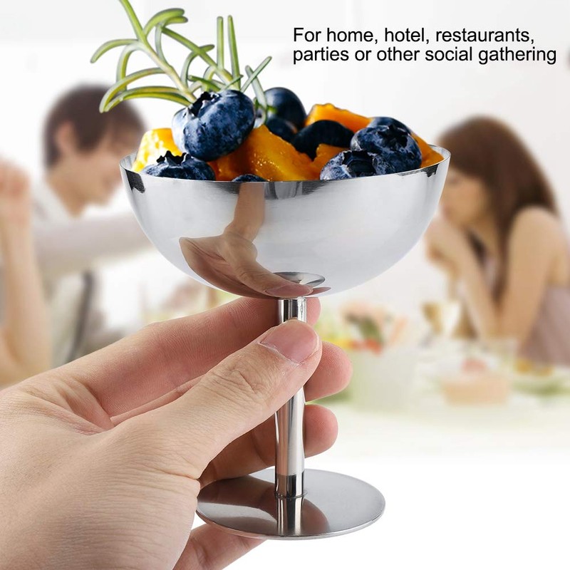 VIFERR Ice Cream Sundae Stainless Steel Dessert Cups Cocktail Cups