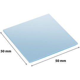POPPSTAR Thermal Pad 50 x 50 mm with 6 W/mk Thermal Conductivity (3 Thicknesses: 0.5 mm / 1 mm / 1.5 mm) Blue