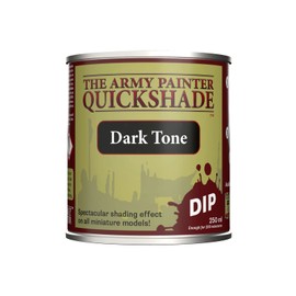 The Army Painter Quickshade Dip Dark Tone, for Quick Dipping and Shading of Whole Wargaming Armies, Oil Wash for Miniature Figures, Tabletop Role Play or Wargames, 250ml (Dark Tint)