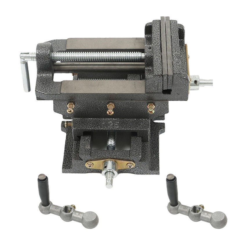 Thomletha 5 Inch Cross Slide Drill Press Vise double Way