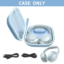 Headphone Case Compatible with TOZO HT2 Hybrid Active Noise Cancelling Headphones, Wireless Over Ear Bluetooth Earphone Bag for BERIBES/for KVIDIO/for JBL Tune 720BT/ 770NC (Blue)