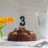 Black Number Birthday Candles (Number 8)