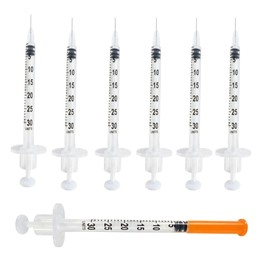 0.3ml/cc Syringe with 31G x 8mm, 100 Pcs, Lab Syringes, Plastic Syringes (Individually Wrapped) by Imatec