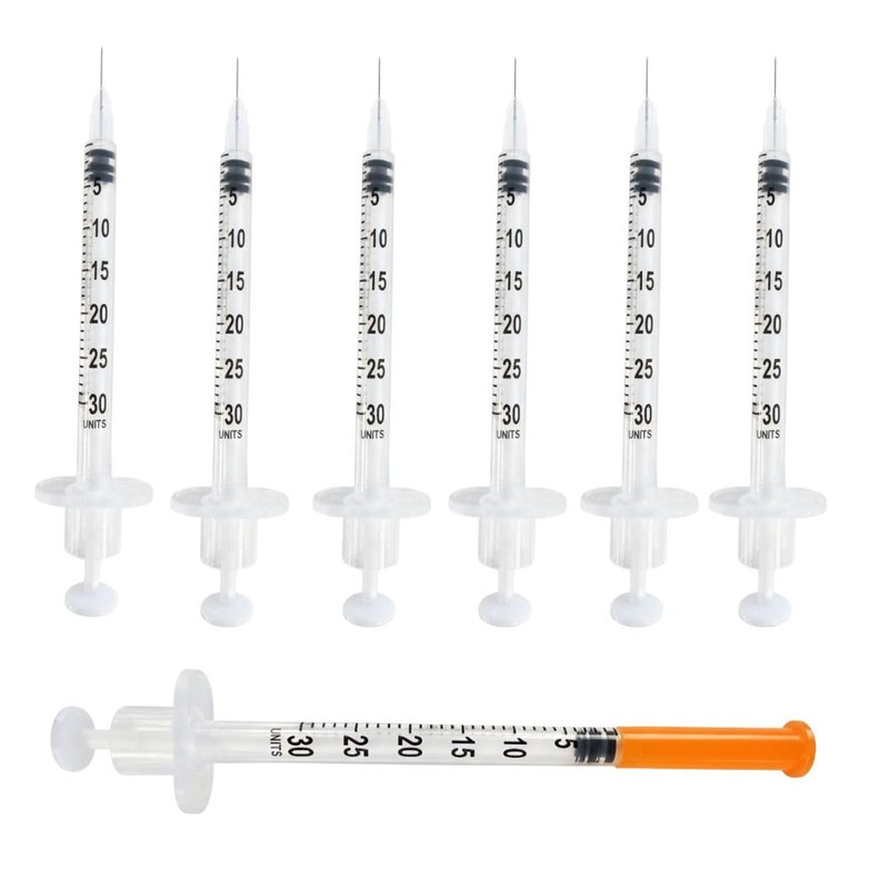 0.3ml/cc Syringe with 31G x 8mm, 100 Pcs, Lab Syringes,