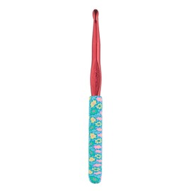 The Quilted Bear Crochet Hooks - Premium Soft Grip Floral Crochet Hook with Ergonomic Polymer Clay Handle (8.0mm Hook)