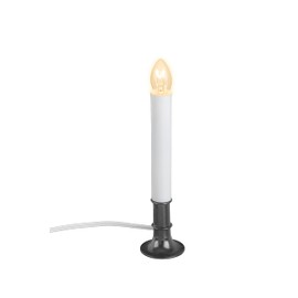 Xodus Innovations AC1180 Electric Plug-in 8.25 inch Flameless Window Candle with Dusk to Dawn Light Sensor Timer, Nickel Colored Base