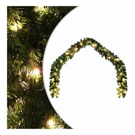 Pemberly Row 16.4' Artificial Greenery Plastic Garland in Green