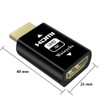 Woieyeks 4K HDMI EDID Emulator Passthrough Adapter,Female Port Connected to