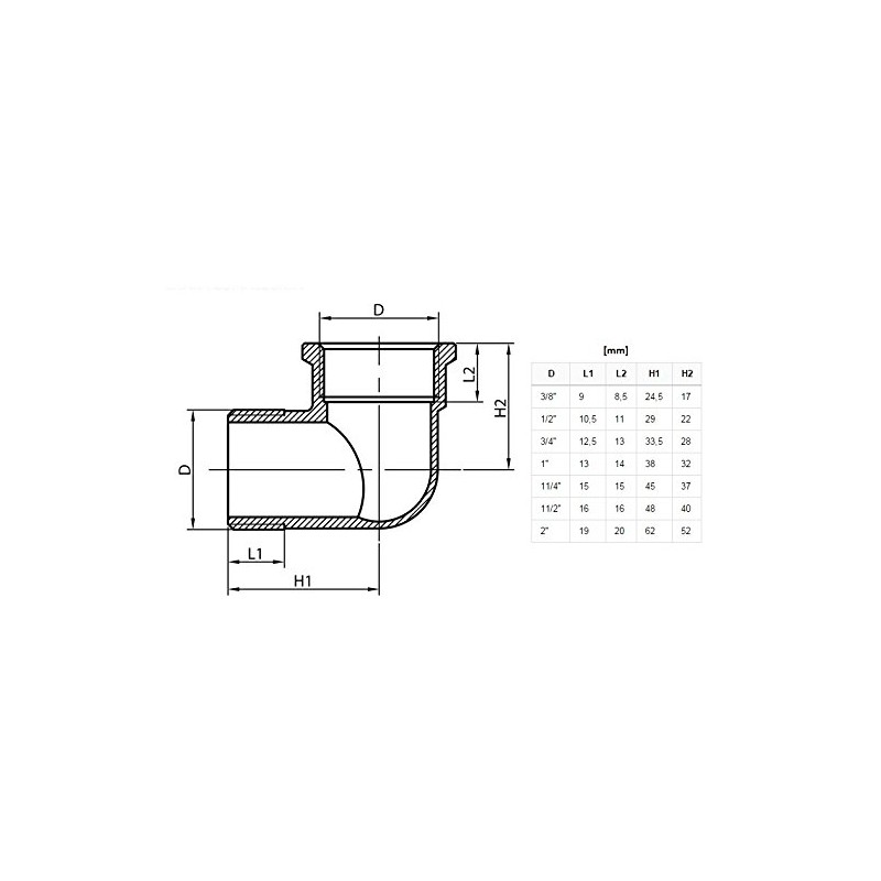 1" BSP Thread Pipe Connection Elbow Male x Female Screwed