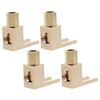 OSALADI 4pcs Shaped Right Angle Banana Speaker Spade Connector Plated