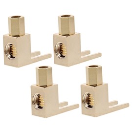 OSALADI 4pcs Shaped Right Angle Banana Speaker Spade Connector Plated Clips for Audio Amplifier Wiring and Efficient Signal Transmission