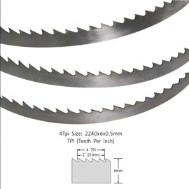3 pcs/pack Flexback band saw blade saw band, SK5 band saw blades 2240 mm x 6 mm x 0.5 mm (size : 6 ZPZ)