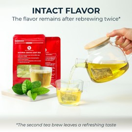 Guava Leaf Tea Bags - 55 Count (+5 Tea Bags) - 4.06 oz with Bamboo Tong, Handpicked & No Sugar Added, No Caffeine, Re-Steep Herbal Tea, Relax Refreshing Hojas De Guayabav