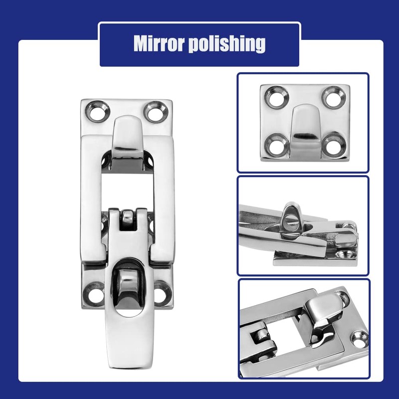 ODYSUNRAL Marine Anti-Rattle Square Latches for Boat Door Hatch, Hold