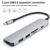 TypeC 6 in 1 Hub MultiFunctional Expansion Dock TypeC to