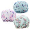 TOVINANNA 2pcs Woman Shower Caps Bath Bonnet Waterproof Shower Caps