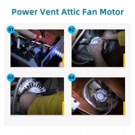 Power Vent Attic Fan Motor Replacement for F0510B2944 Add-A-Vent1800 Series 120V