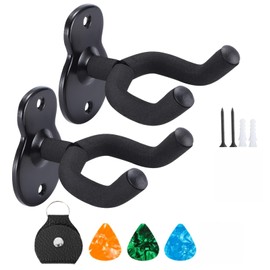 Wall Mount 2 Set, Ukulele Hook Stand Guitar Hook for Electric Bass