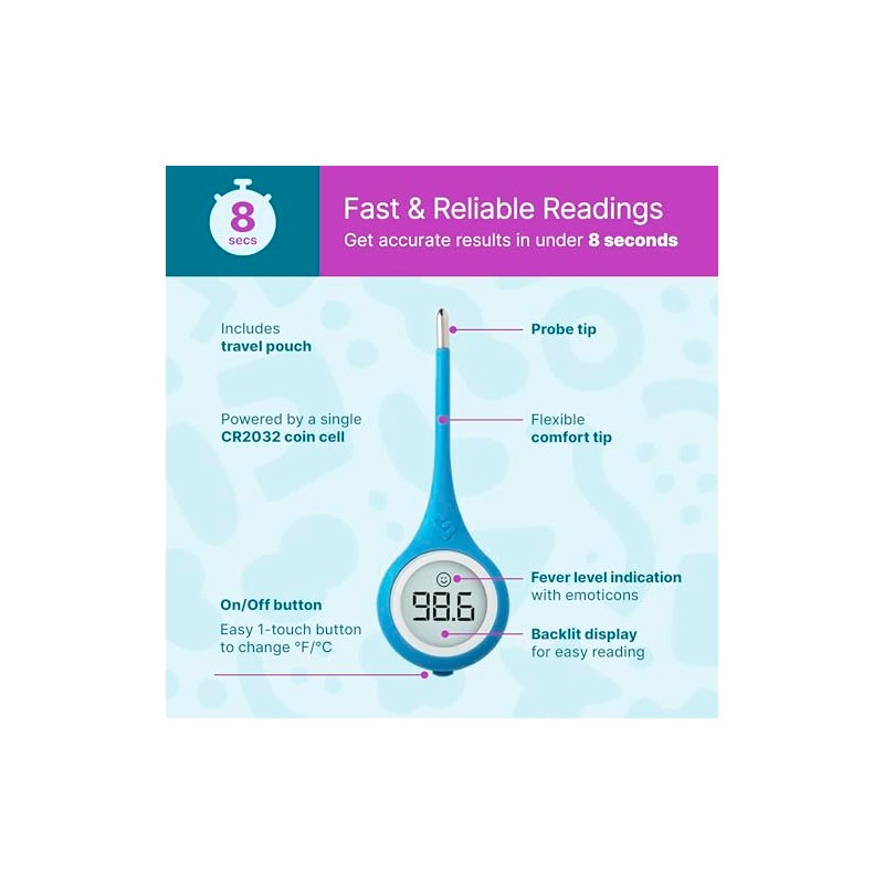 Kinsa QuickCare Smart Digital Thermometer for All Ages