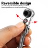 NQEUEPN 1/4" Drive Flex Head Ratchet, 2 in 1 Flex