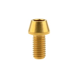 Wanyifa Titanium Ti M8 x15 20 25 30 35 40 45 50 60m 1.25mm Pitch Hex Allen Socket Head Bolt Screws Pack of 4 (Taper Head M8x20mm, Gold)