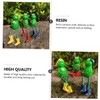 FUNOMOCYA 3pcs Resin Frog Figurine Decorative Ornaments Quirky Home Decor