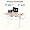 FLEXISPOT EN2 Whole-Piece Standing Desk with Clamp Power Strip, 48