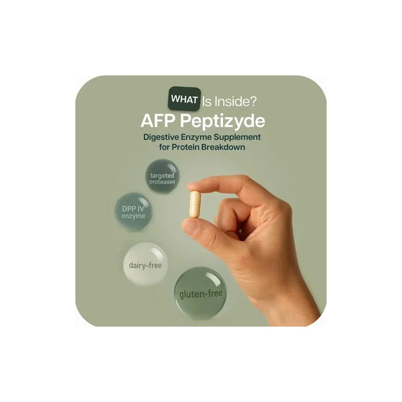Houston Enzymes Afp Peptizyde Enzimas Digestivas 90 Cápsulas