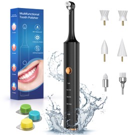 Beedove Teeth Whitening Set, Teeth Whitening Set with 6 Heads, 4 Modes for Teeth Whitening and Teeth Cleaning, for Polishing Teeth Whitening (Black)