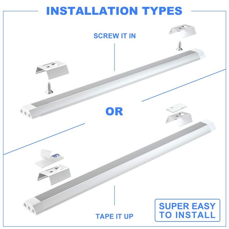 MYPLUS Under Cabinet Lights, 12" Touch Activated and Dimmable Aluminum