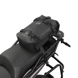 Rhinowalk Motorcycle Tail Bag Motorbike Side Bag 8L Full Waterproof Motor Saddle Pannier Bag Rear Rack Trunk Professional Motor Accessories-Black